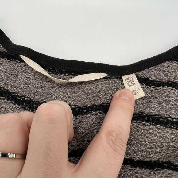 Soft Surroundings Blanket Wrap Shawl Missy One Size Striped Knit - Picture 2 of 2